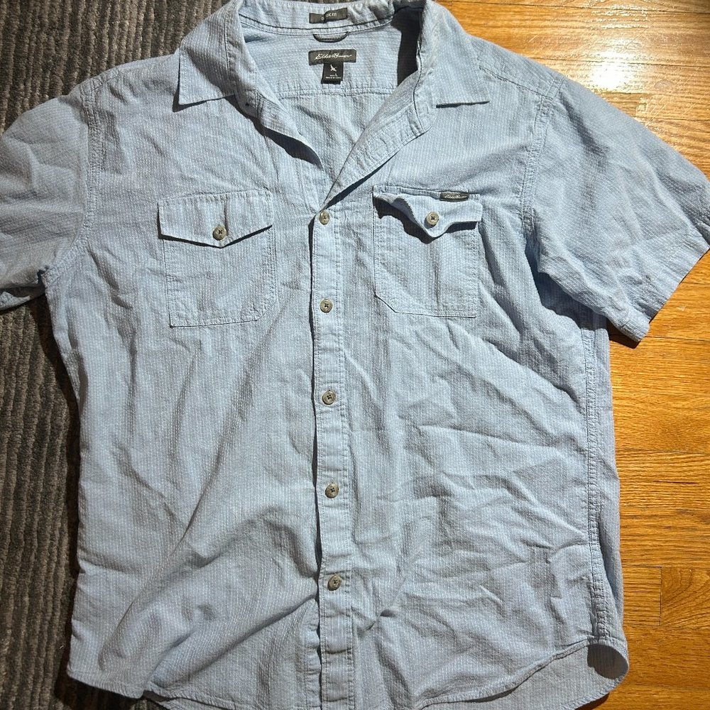 Eddie Bauer "Old Money" Casual Classic Fit Beachy Button-Up